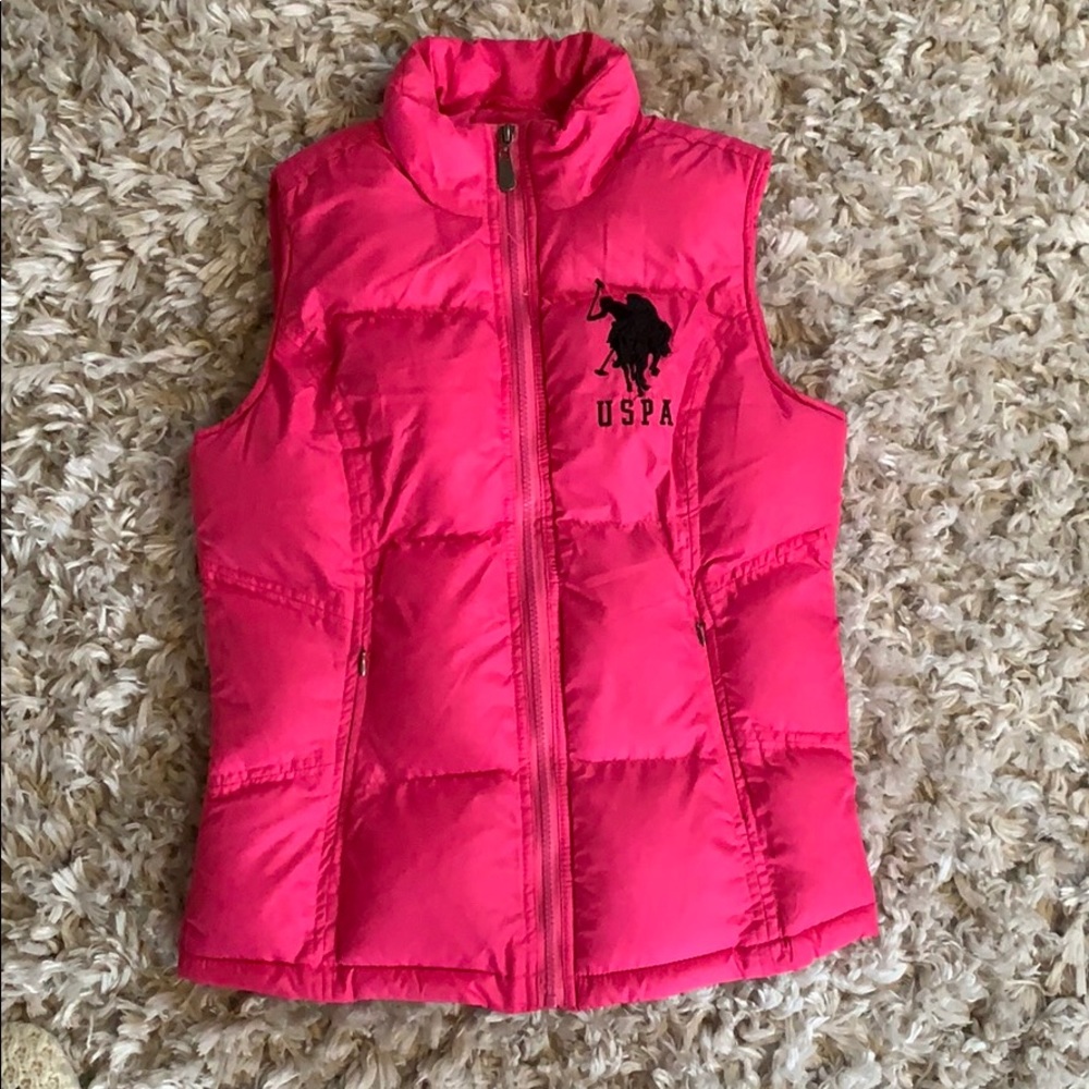 USPA Pink Puffer Vest